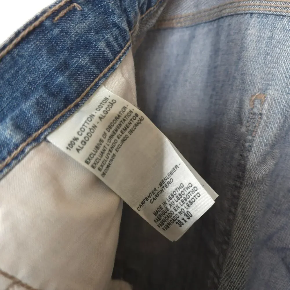 Levi's Signature Carpenter Light Wash Denim Jeans Size 38x30